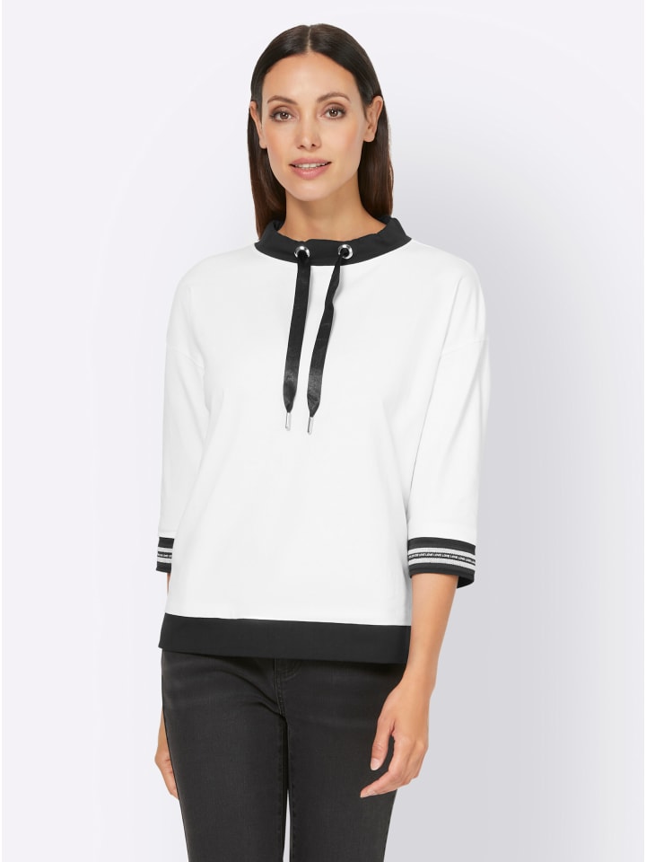 

Рубашка с воротником-стойкой цвета экрю Heine