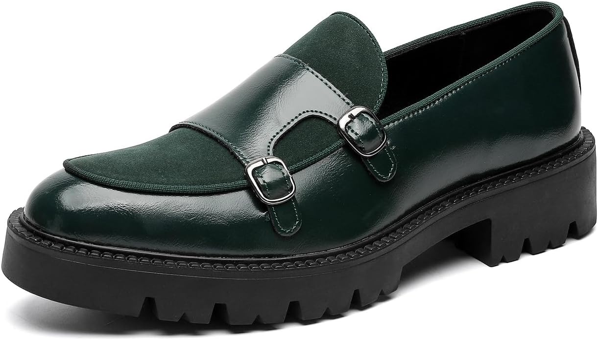 

Мужские повседневные туфли Santimon, слипоны, лоферы, классические туфли для мужчин, модные, для выпускного и свадьбы, замшевые лоферы с ремешком-монком, удобные деловые мокасины под смокинг, зеленый