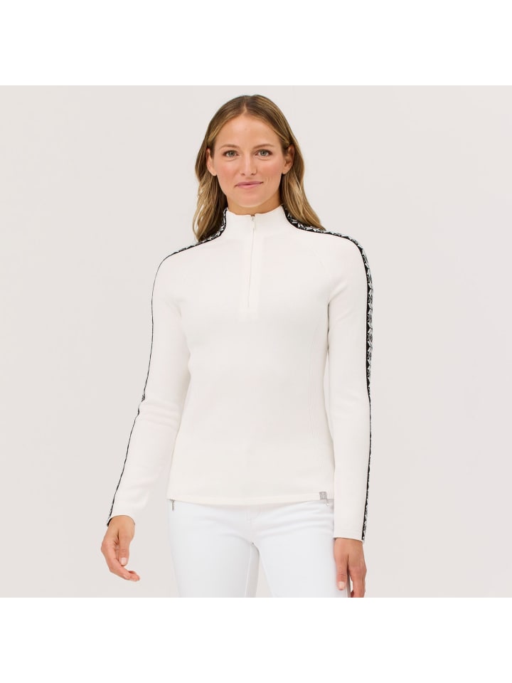 

Krimson Klover Вязаный свитер с застежкой-молнией и воротником-стойкой в стиле слалома на снегу