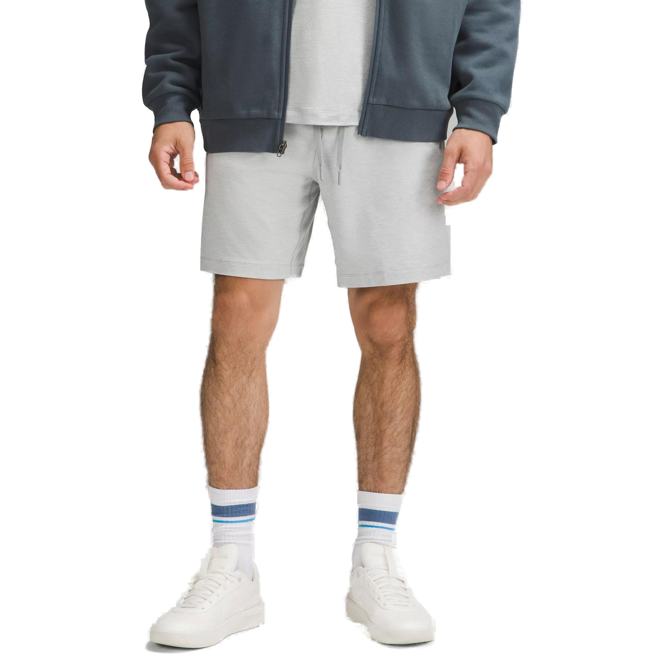 

Мягкие повседневные шорты из джерси для мужчин Lululemon, Mixed Black/Mixed Color Waterdrop Silver/HBLK/HSVD