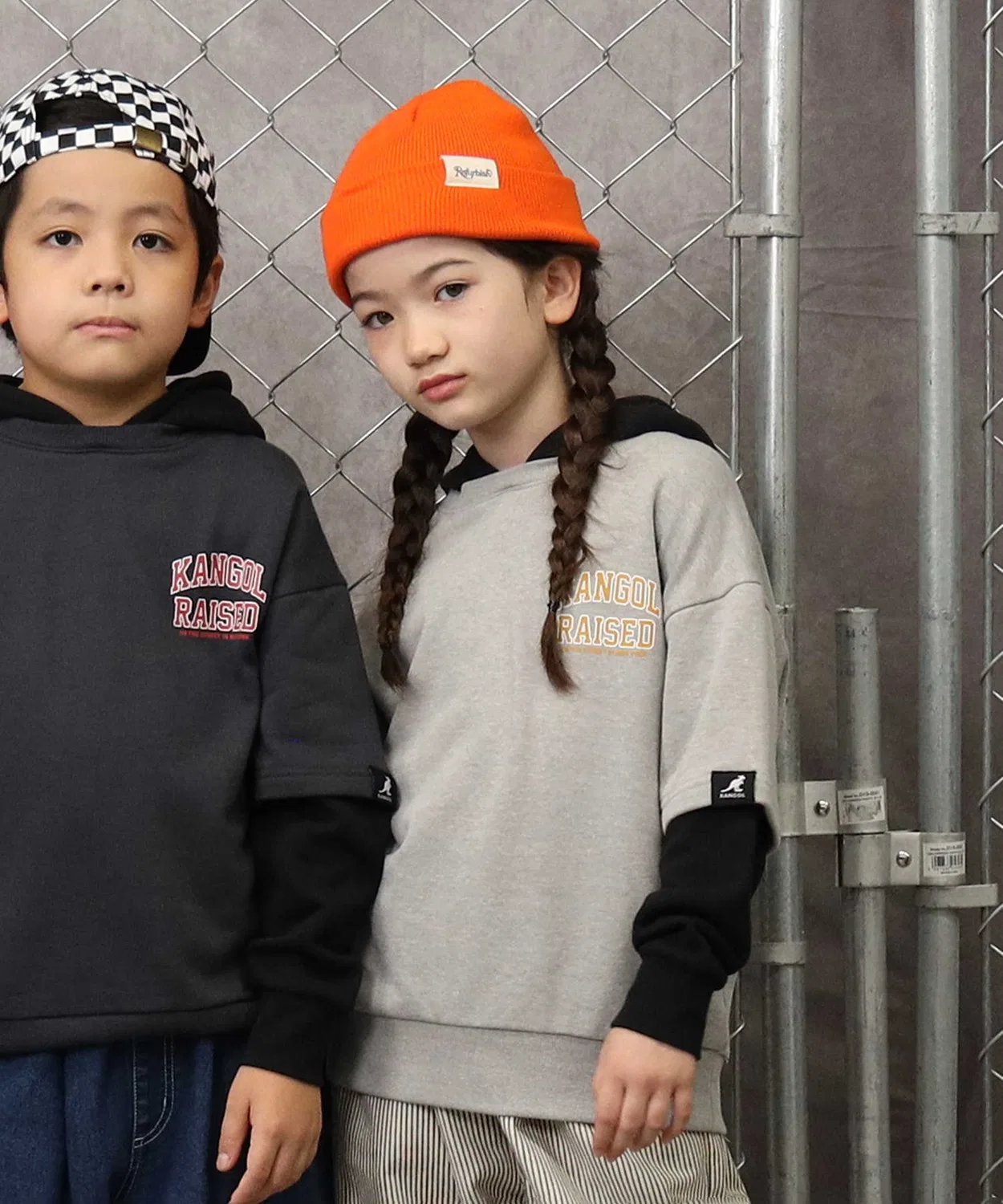 Толстовка KANGOL с имитацией многослойности, серая