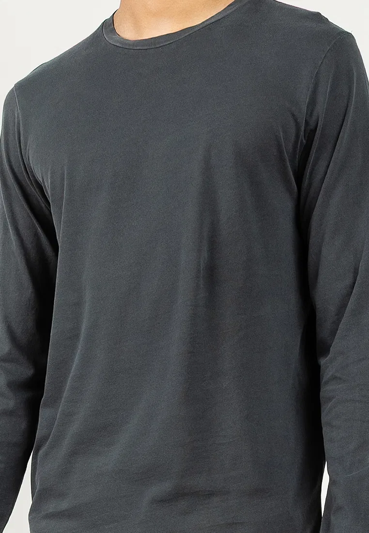 Футболка с длинным рукавом, классическая, Essential, Classic Superdry, темно-синий — фото 3