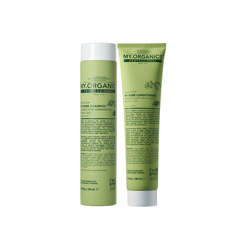 

Органический чистый шампунь и кондиционер набор для объема и пышности 250мл+250мл MY ORGANICS