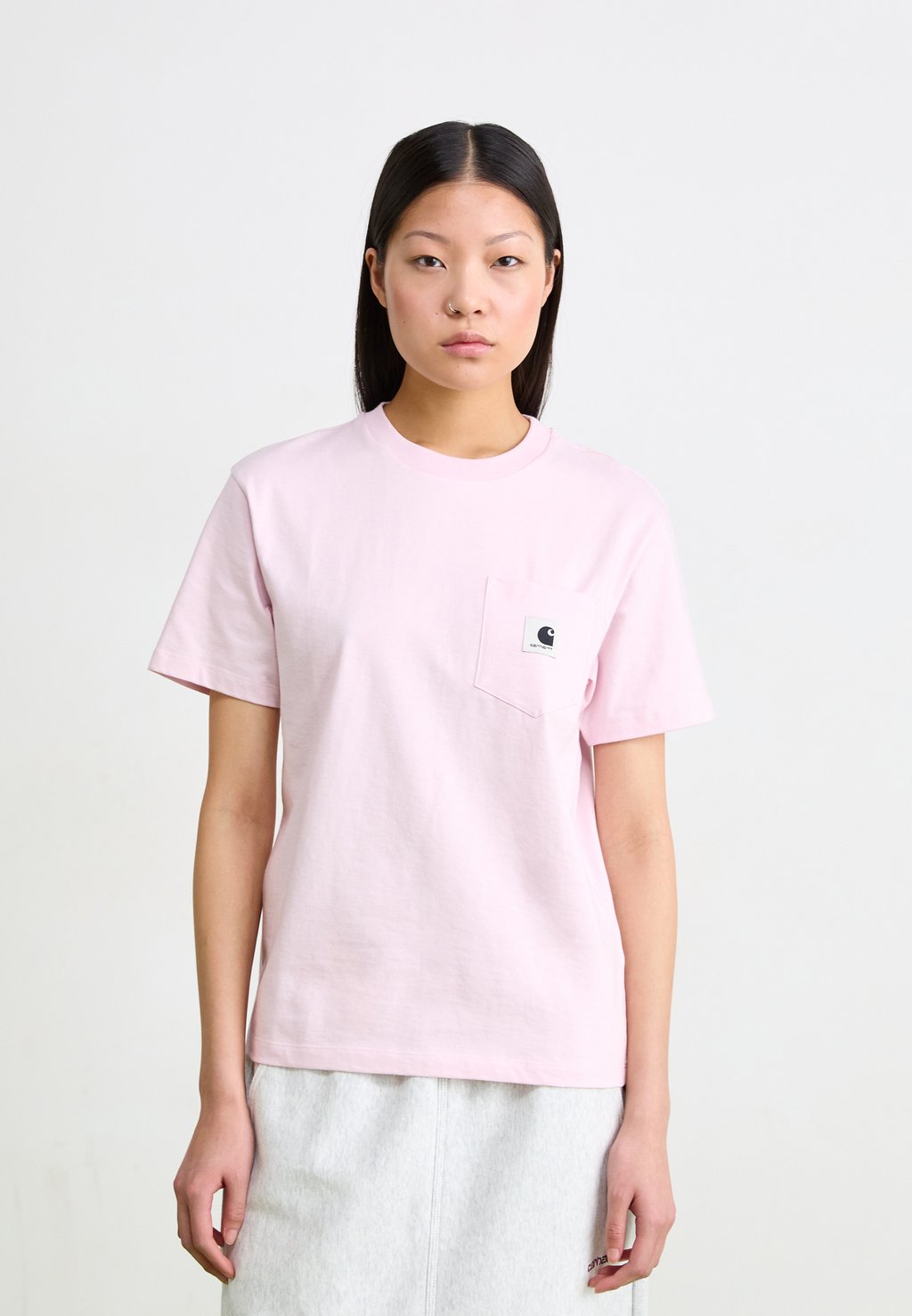 

Базовая футболка POCKET Carhartt WIP, светло-розовый