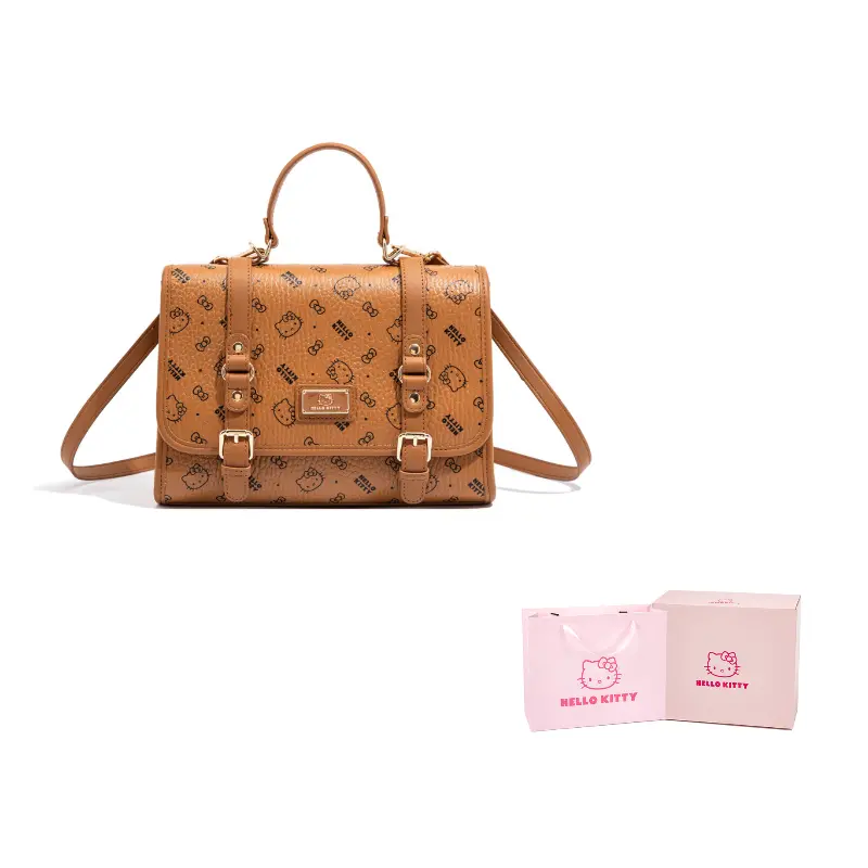 

Sanrio Рюкзак из полиуретана Hello Kitty для женщин розовый коричневый молочный чай, Brown
