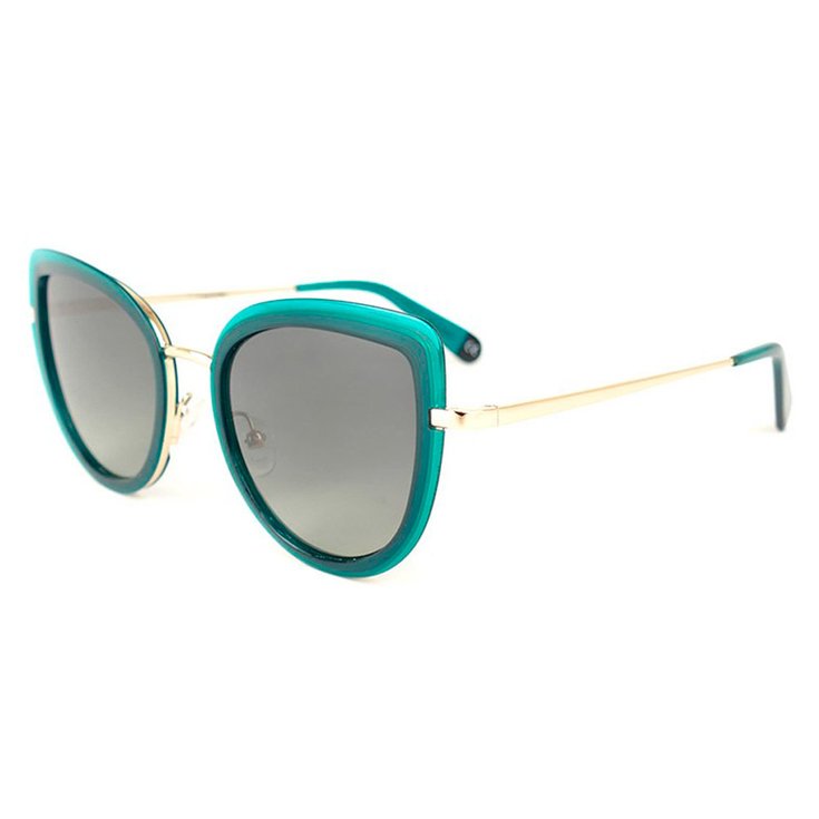 

Солнцезащитные очки Giulia блестящие золотые бирюзовые градиентные серые поляризованные Binocle Eyewear