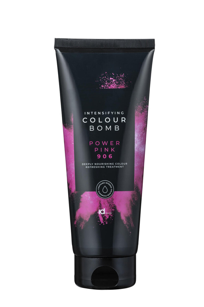

Color Bomb, Окрашивающий кондиционер с кератином и витамином В5, 906 Strong Pink, 200мл Idhair