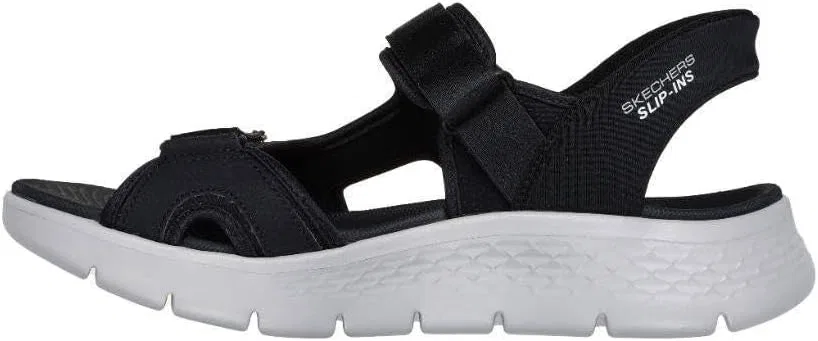 Спортивные сандалии Skechers, черный и серый текстиль — фото 4