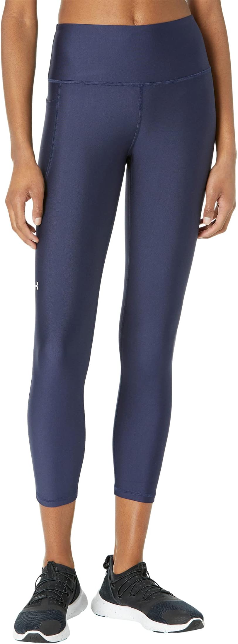 

Брюки Under Armour HeatGear Armour High-Waisted Ankle Leggings, Midnight Navy/WhiteSee Less