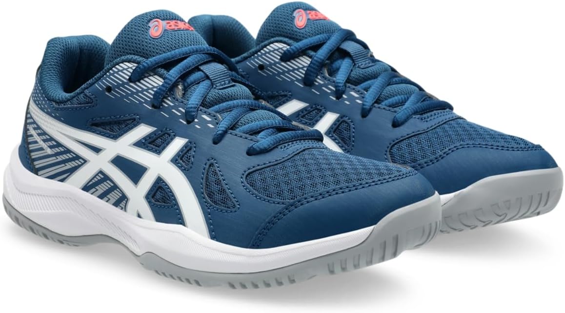 Кроссовки ASICS Unisex-Child Upcourt 6 GS, белый/синий — фото 2