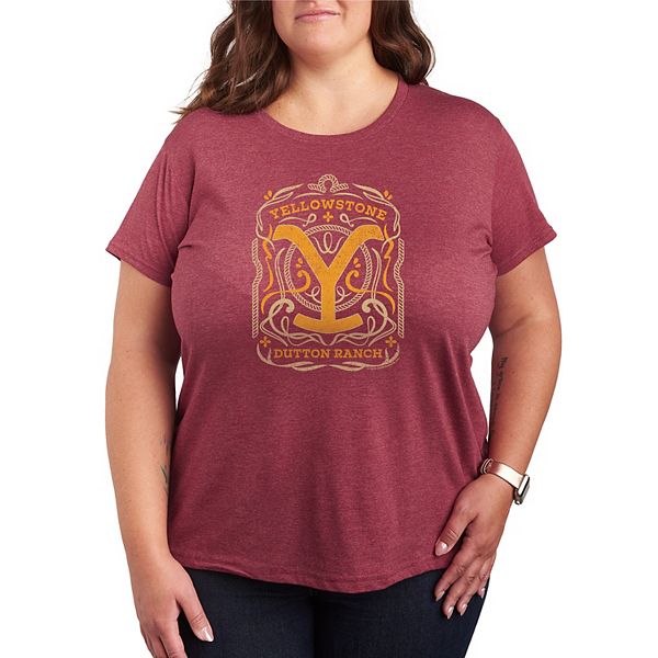 

Футболка Plus size с принтом Yellowstone flourish logo Licensed Character, Heather Wine, Красный, Футболка Plus size с принтом Yellowstone flourish logo Licensed Character, Heather Wine