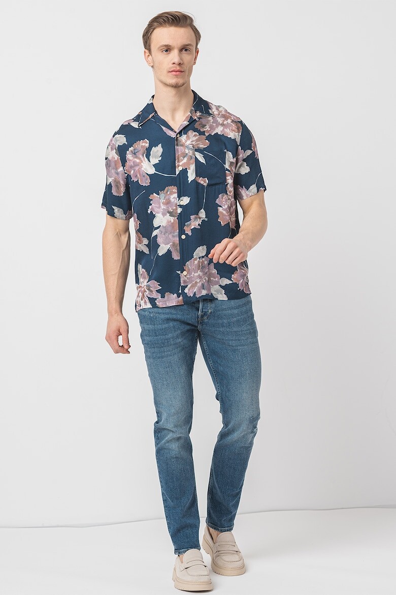 

Рубашка Zinnia из вискозы с нагрудным карманом Allsaints, синий