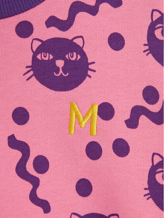 Толстовка обычного кроя Squiggly Cats 2512012228 Mini Rodini, розовый — фото 4