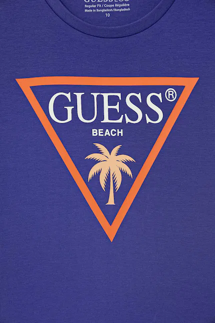 Футболка детская с эластаном Guess, фиолетовый — фото 3