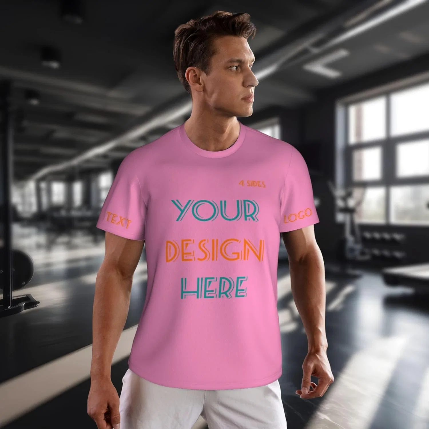 Футболка с принтом, Generic, Pink — фото 4