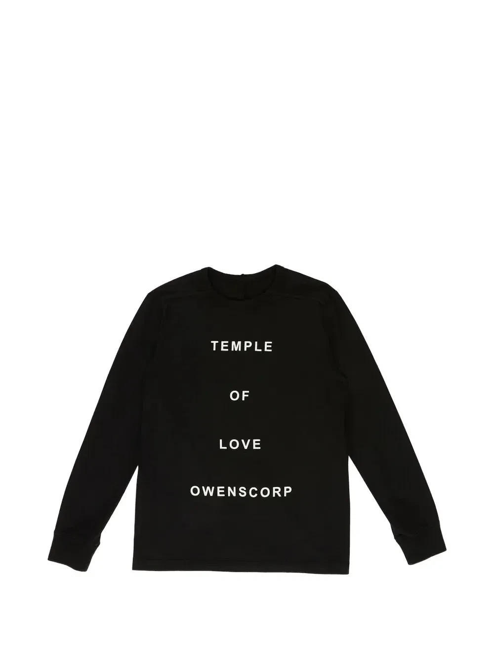 Футболка с длинными рукавом и графическим принтом Rick Owens Kids, черный