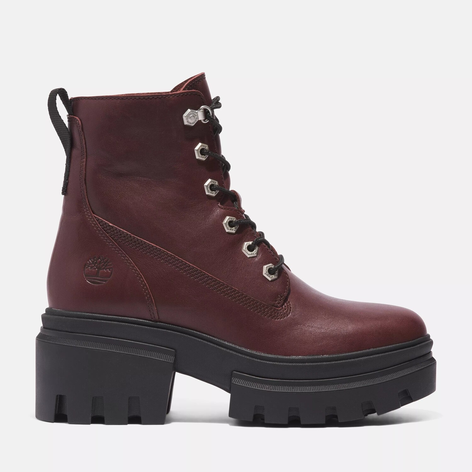 

Женские 6-дюймовые ботинки Everleigh на шнуровке Timberland, цвет Burgundy Full-Grain