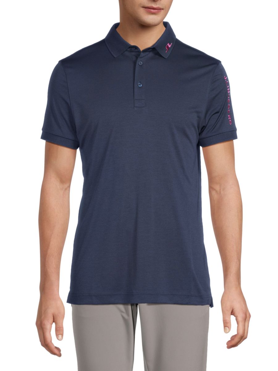 

Поло с логотипом Tour Tech J.Lindeberg, темно-синий