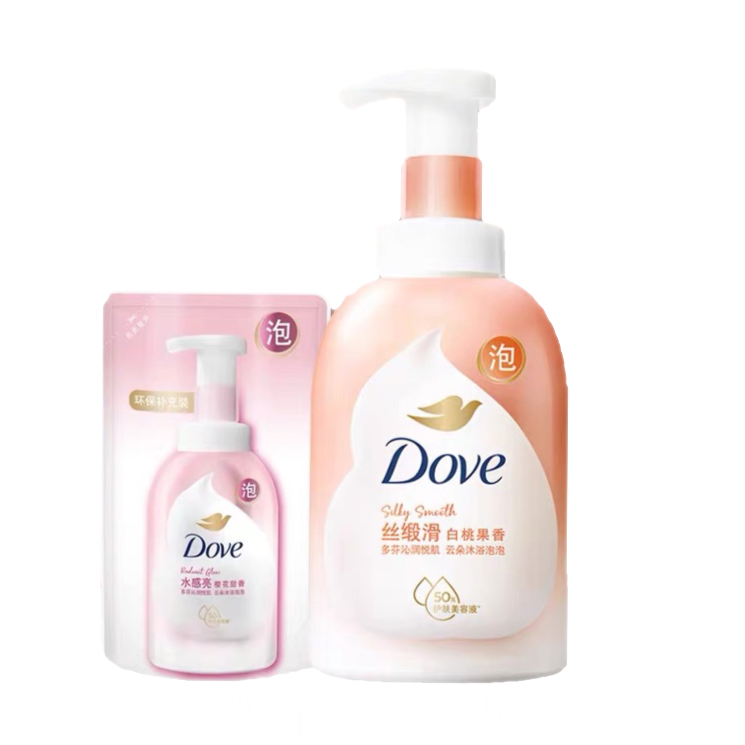 Пена для душа Dove с ароматом цветущей вишни, 400 мл — фото 4