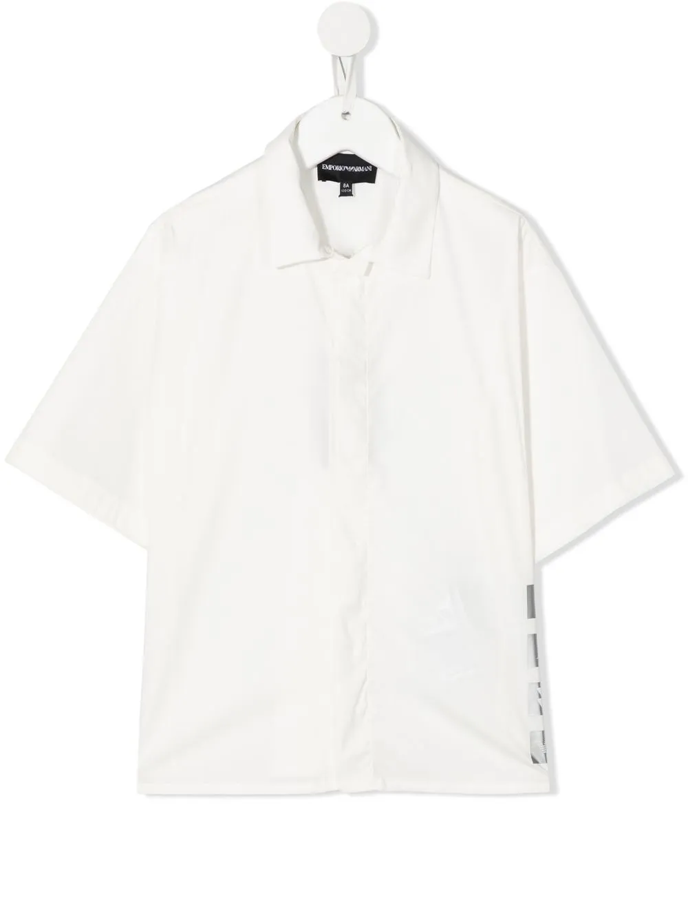 

Рубашка с короткими рукавами и логотипом Emporio Armani Kids, белый