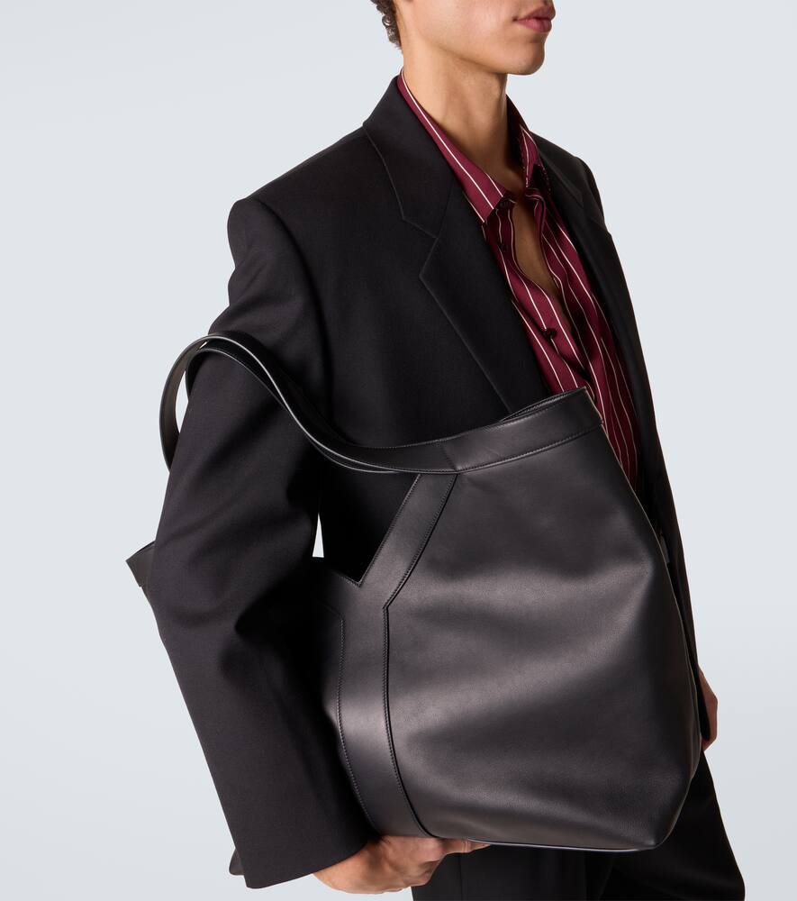 Большая кожаная сумка-тоут Y Saint Laurent, Nero — фото 3