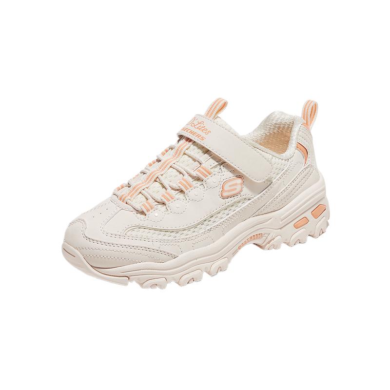 Низкие детские кроссовки для повседневной жизни Skechers Kids, экрю — фото 2