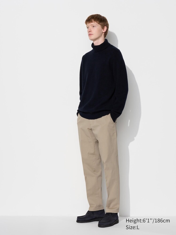 

Элегантные брюки до щиколоток хлопковые, длинные Uniqlo, цвет 31 бежевый