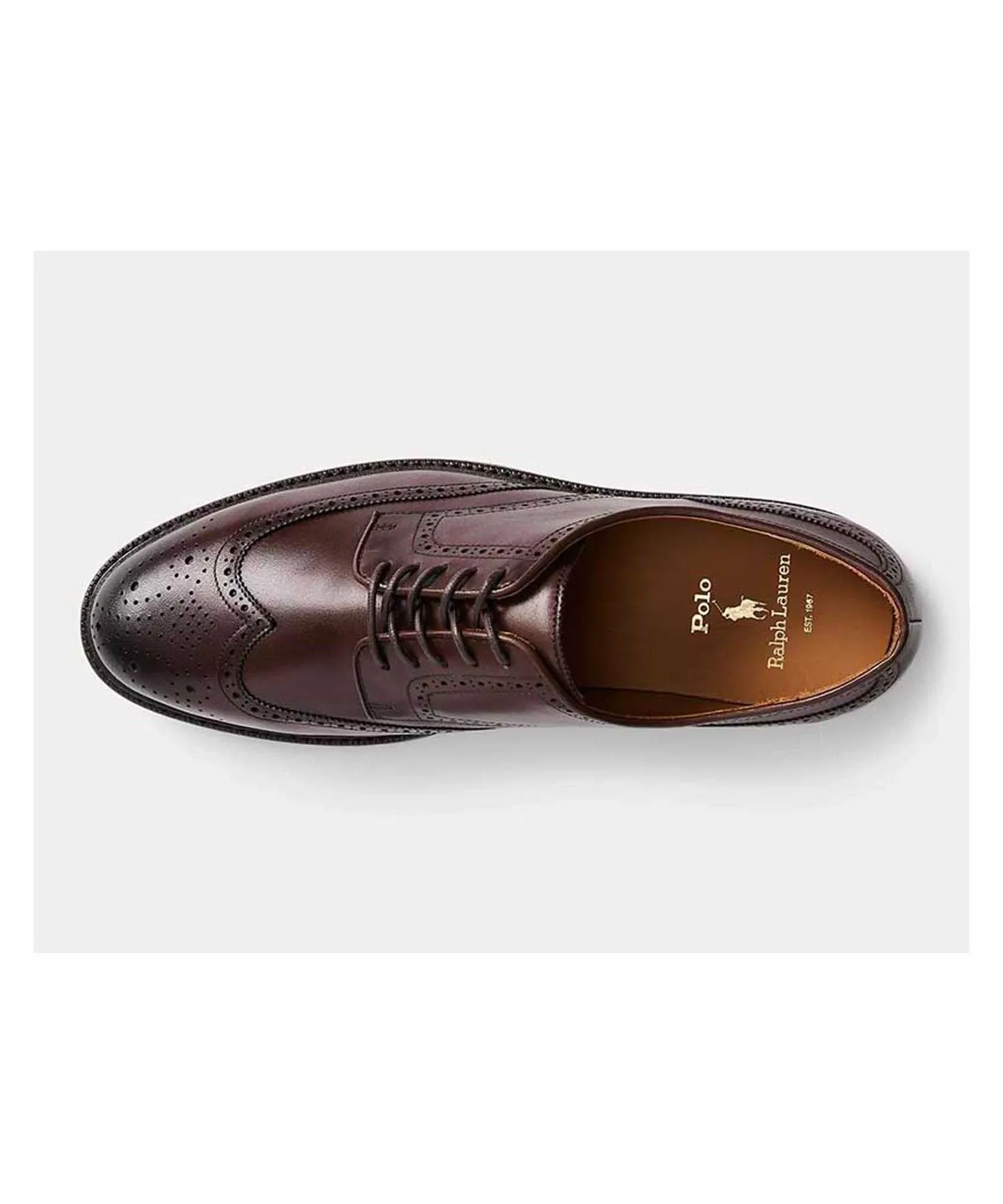 Повседневные туфли Polo Ralph Lauren RE51 ASHER WGTIP темно-коричневого цвета Polo Ralph Lauren, Dark brown — фото 2