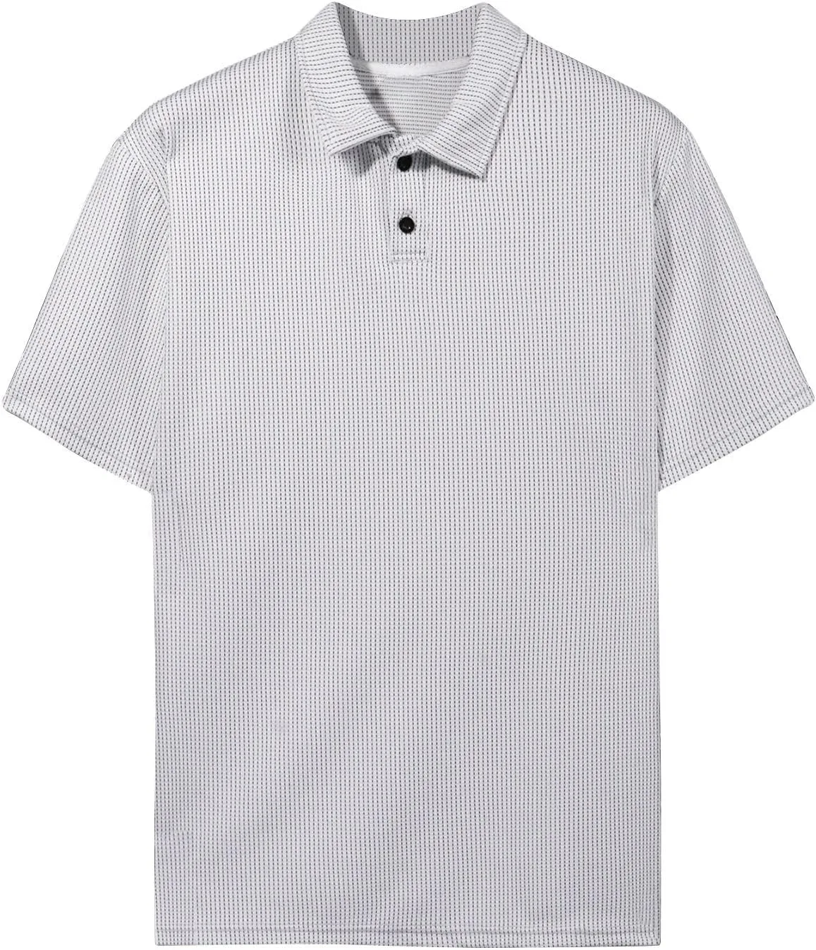 

Мужская поло с коротким рукавом, Casual, однотонная, с фактурным воротником, размеры M-2XL Ymosrh