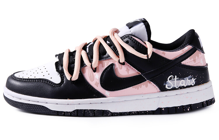 

Кроссовки Nike Dunk Skateboarding Shoes Women's Low-top Black/pink, черный