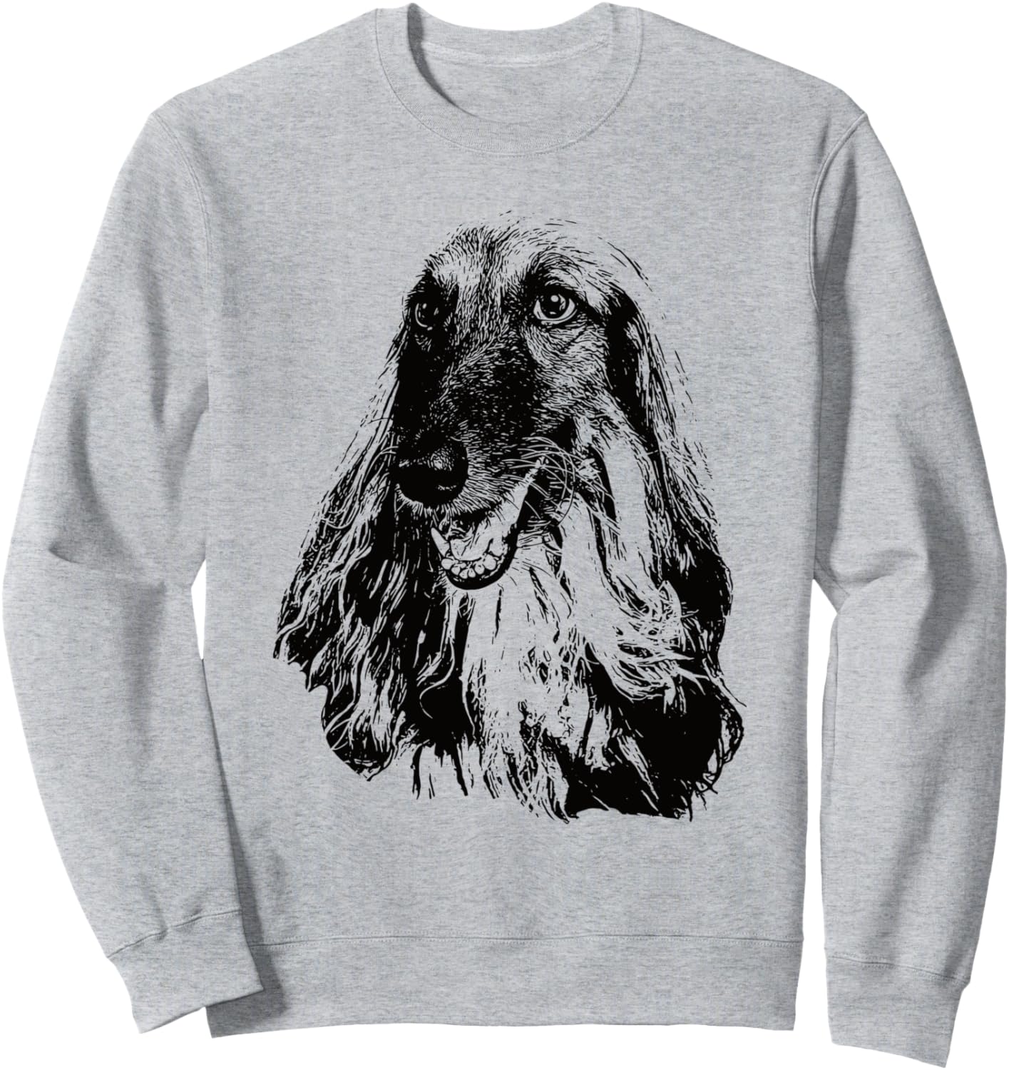 

Толстовка с изображением афганской борзой Afghan Hound, серый
