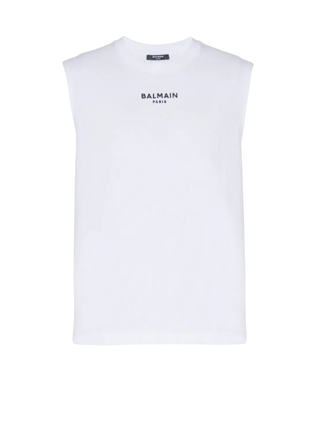 

Вышитый жилет-топ Balmain Paris, белый/черный