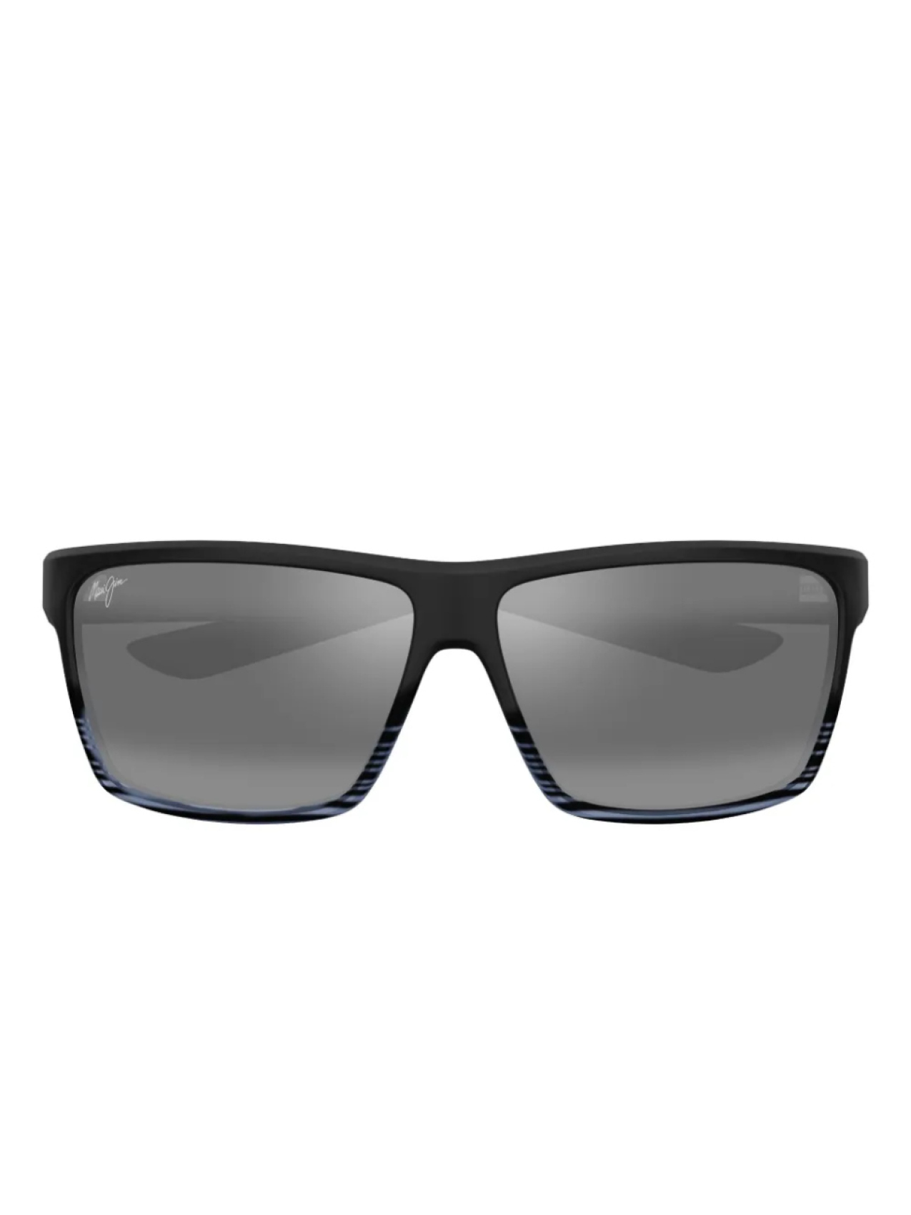 

Солнцезащитные очки Maui Jim Alenuihaha в квадратную полоску, черный
