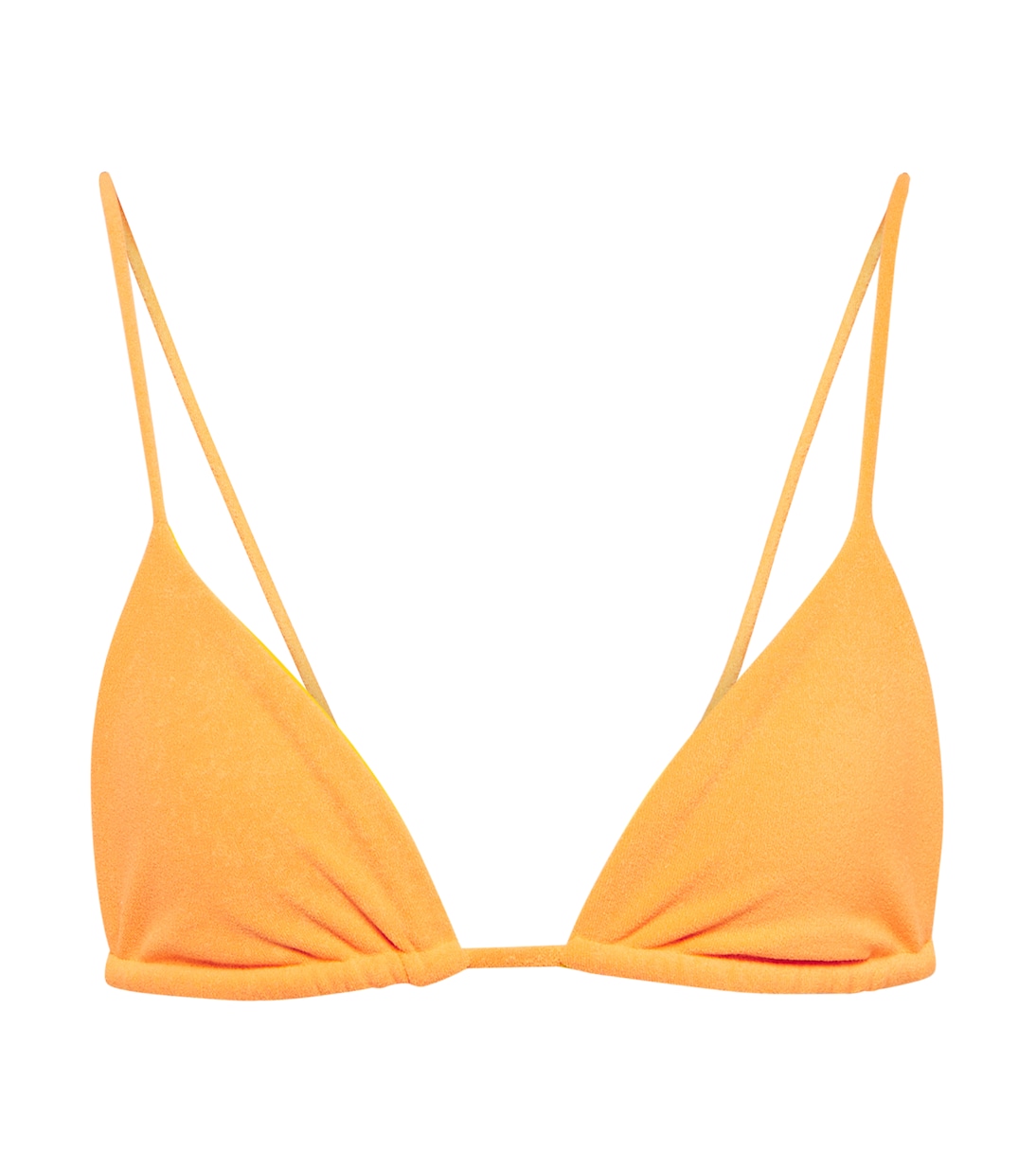 

Верх бикини с треугольными чашечками из махровой ткани Jade Swim, Orange Sherbet Terry