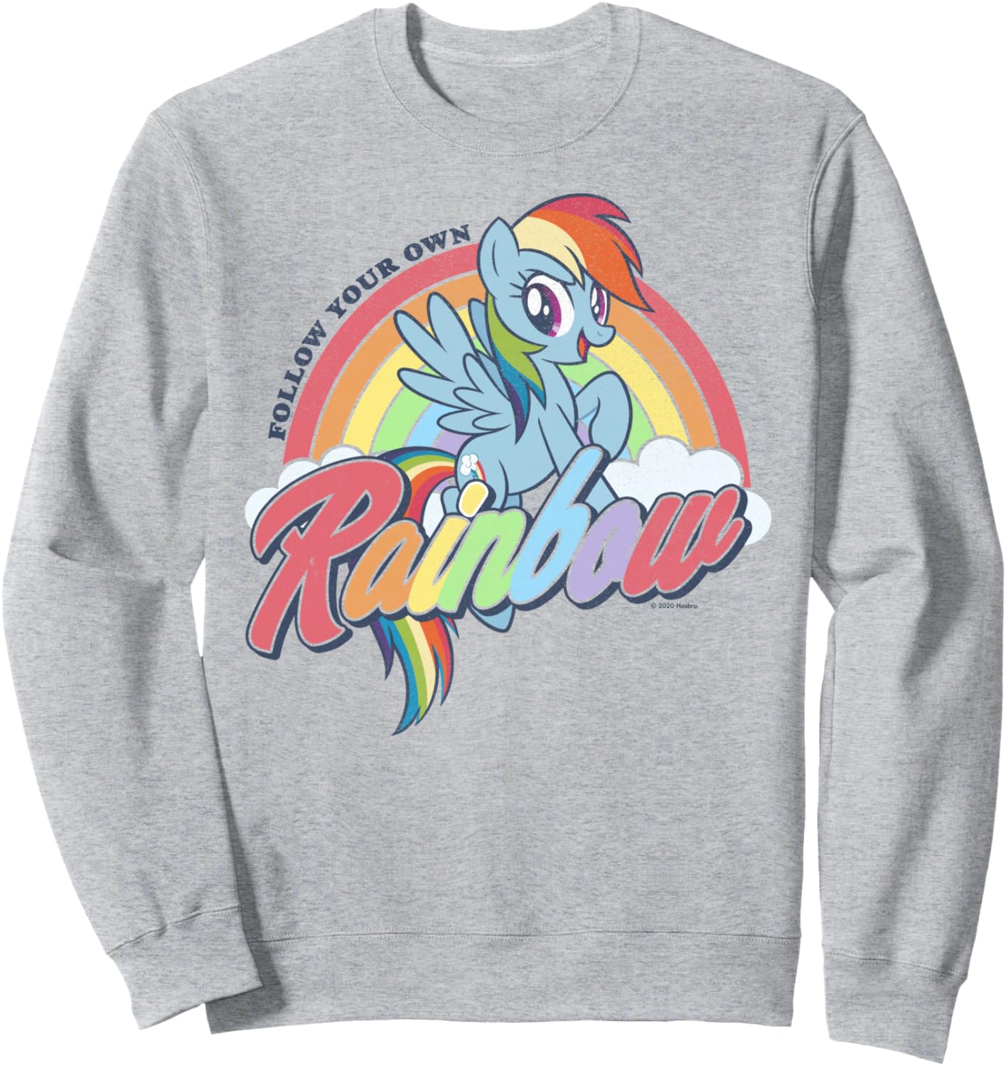 

Толстовка My Little Pony Rainbow Dash Follow Your Own Rainbow, серая