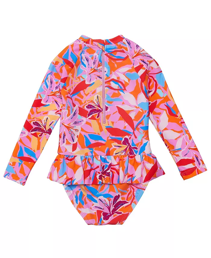 Детский комбинезон с длинным рукавом Blooming Sunset для девочек, экологичный Snapper Rock, мультиколор — фото 3