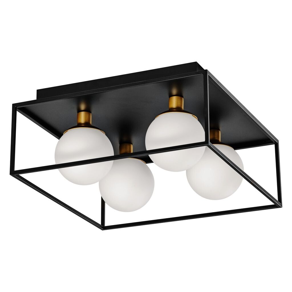 

LEDVANCE DECOR Потолочный светильник для ванной комнаты квадратный 350х350 IP44, черный, цоколь G9 для замены лампочки, может комплектоваться простой или умной лампой, класс защиты IP20