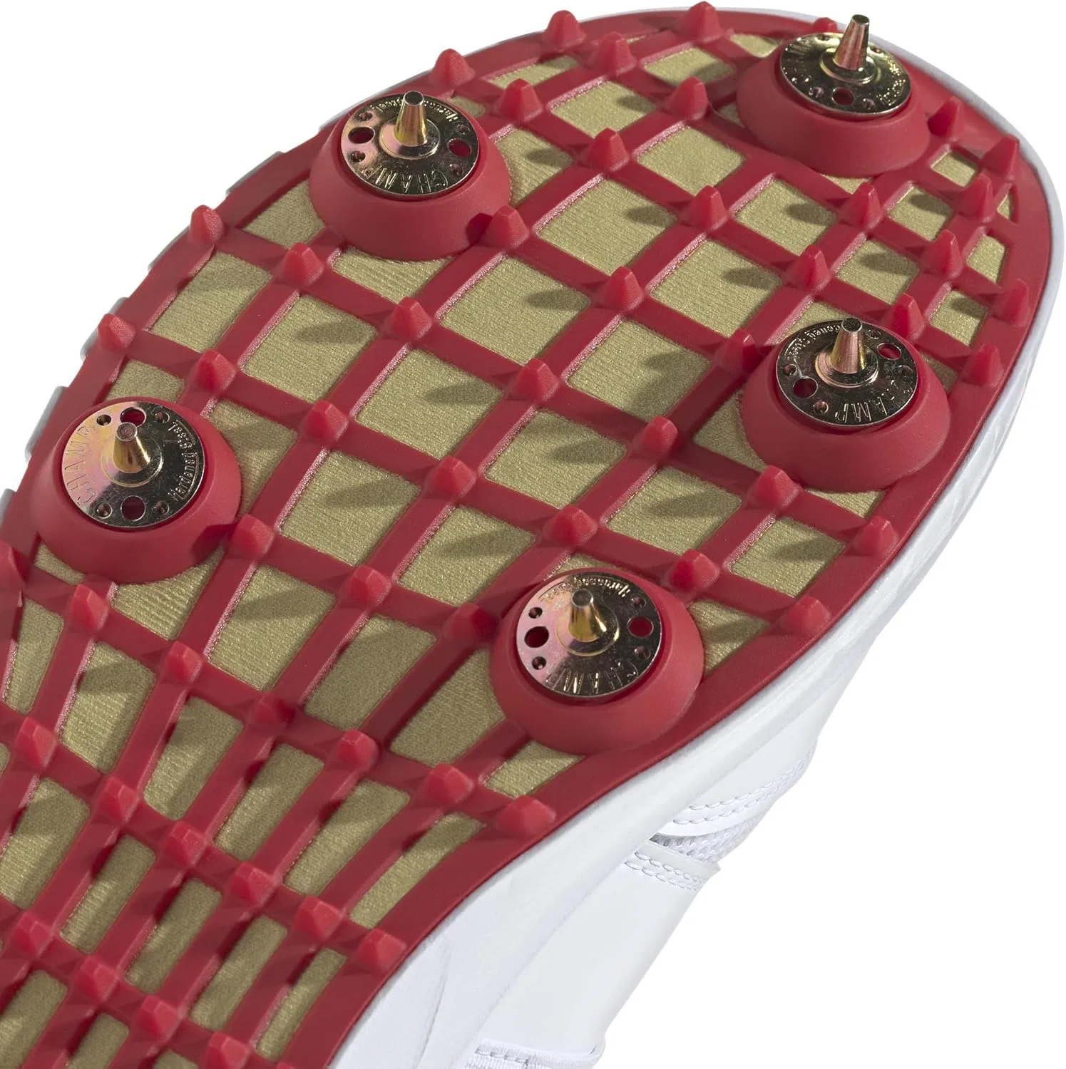 Мужские кроссовки Adidas Howzat Spike, Cloud White Gold Metallic Pure Ruby — фото 2