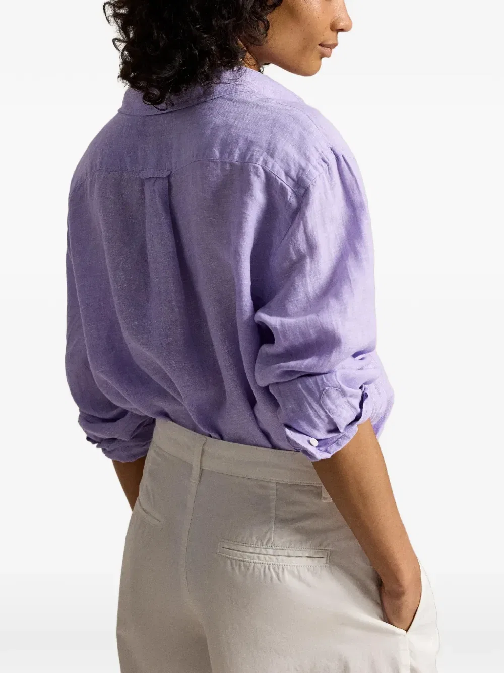 Рубашка Wimbledon с вышивкой POLO RALPH LAUREN, фиолетовый — фото 4