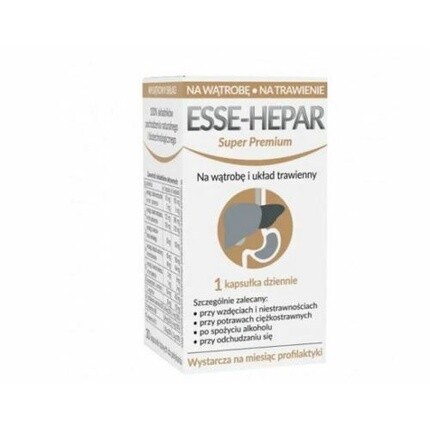 

Esse Hepar Super Premium 30 капсул для здоровья и пищеварения печени, для похудения, Unipharm