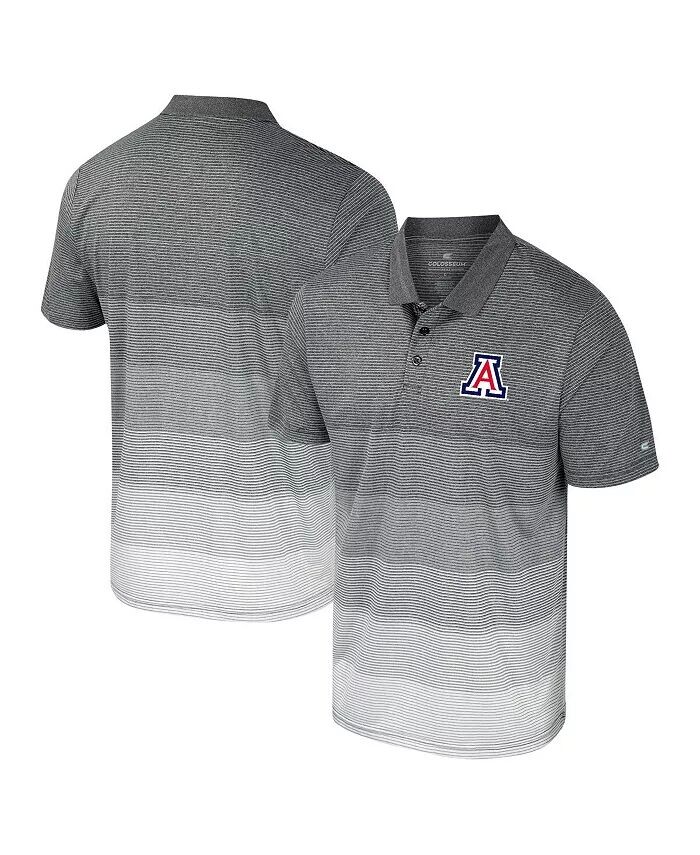 

Мужская серая полосатая сетчатая рубашка-поло Arizona Wildcats Colosseum