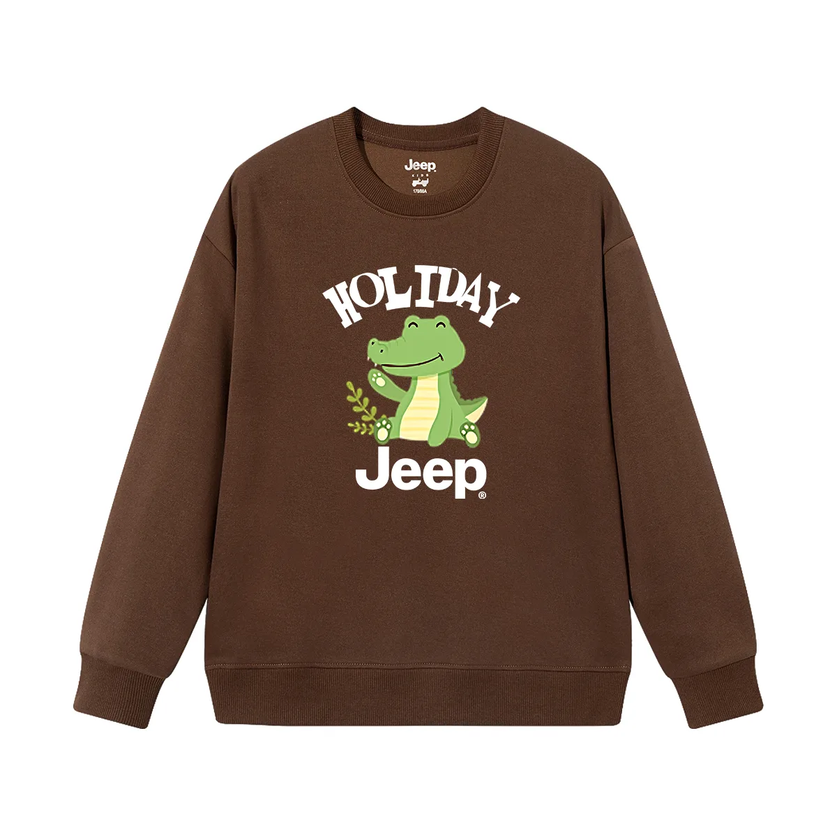 Толстовка с круглым вырезом для школьников Jeep, Coffee