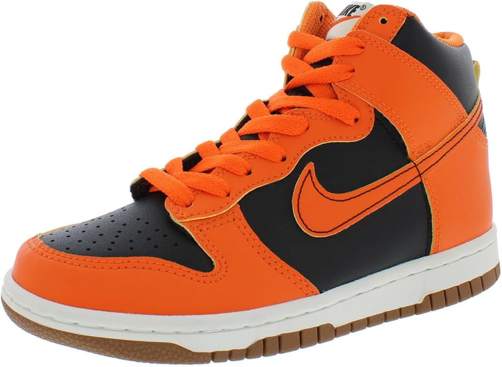 

Детские кроссовки Nike Dunk High (Gs) унисекс, черный/оранжевый