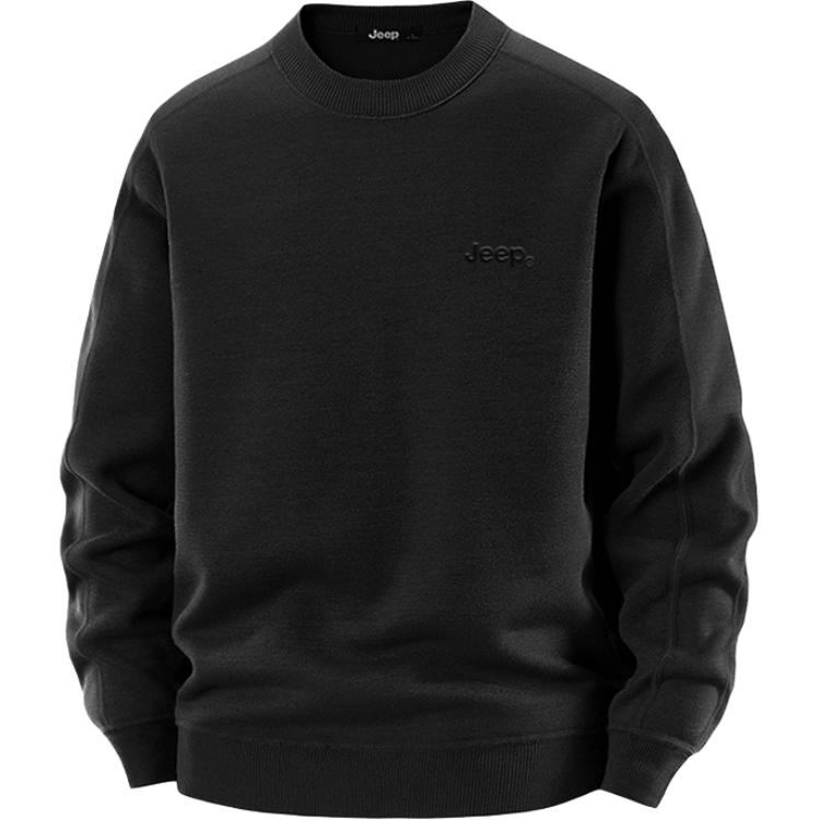 

Свитшот Unisex Crew Neck Moderate Regular Jeep, черный