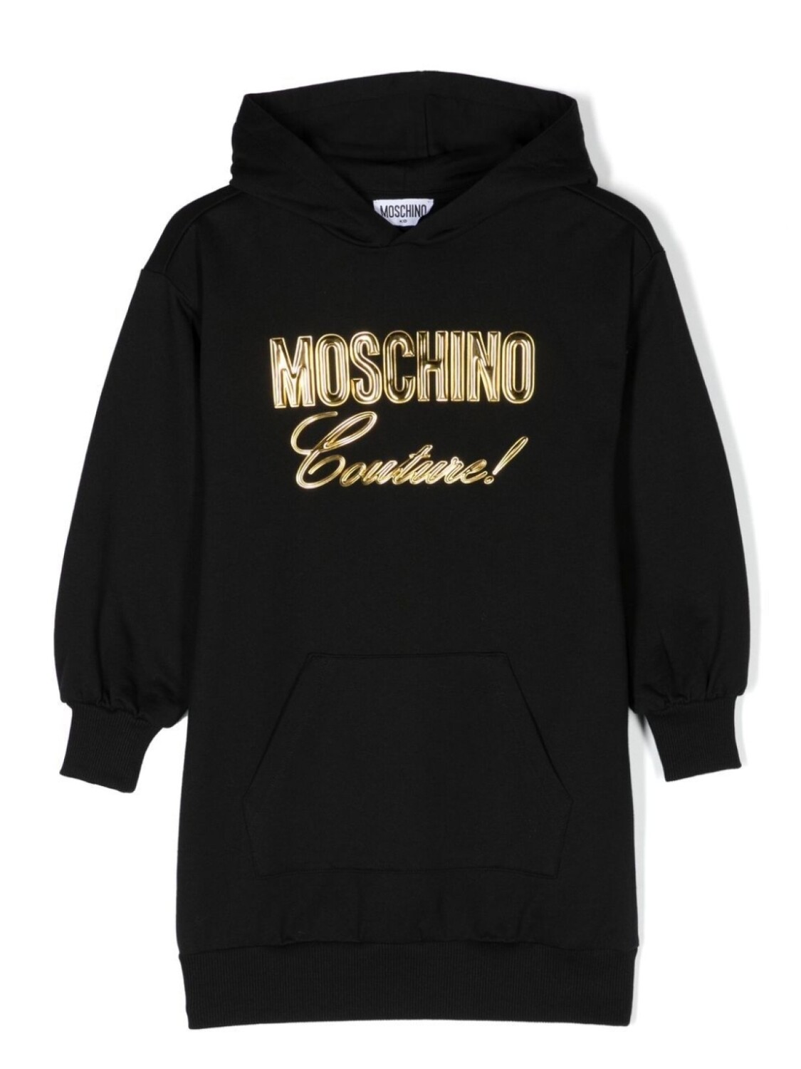 

Moschino Kids платье-толстовка с нашивкой-логотипом, черный