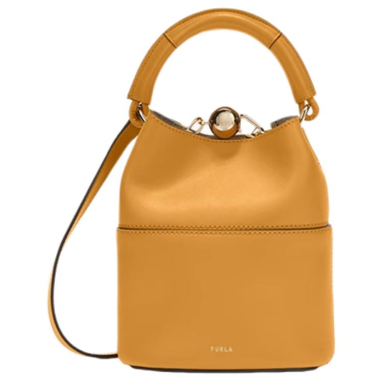 

Furla Кожаная коричневая мини-сумка ведро