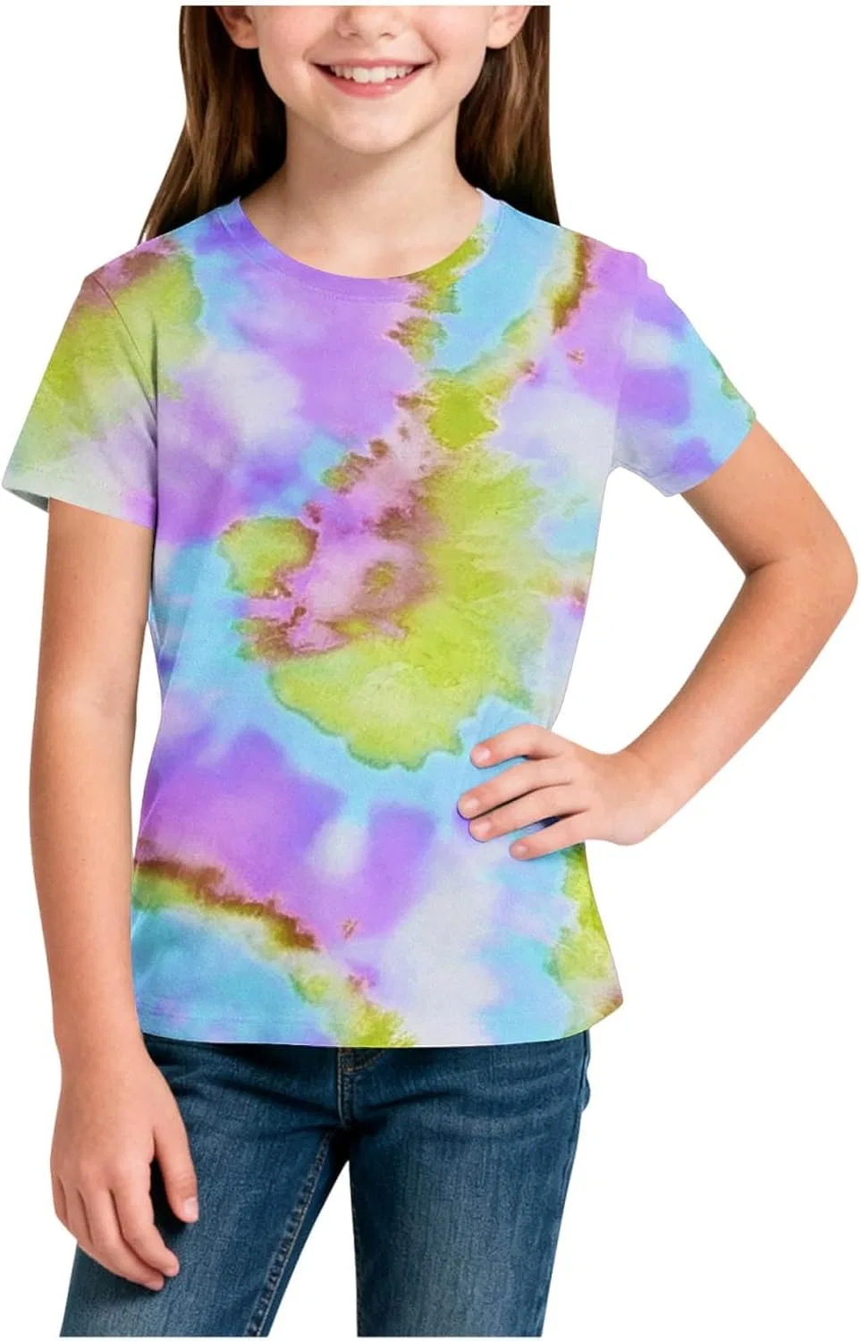 Футболка с принтом Tie Dye, Zzalalana, Purple — фото 2