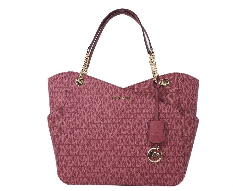 

Сумка-тоут через плечо Jet Set Mulberry Signature X Cross Chain Michael Kors