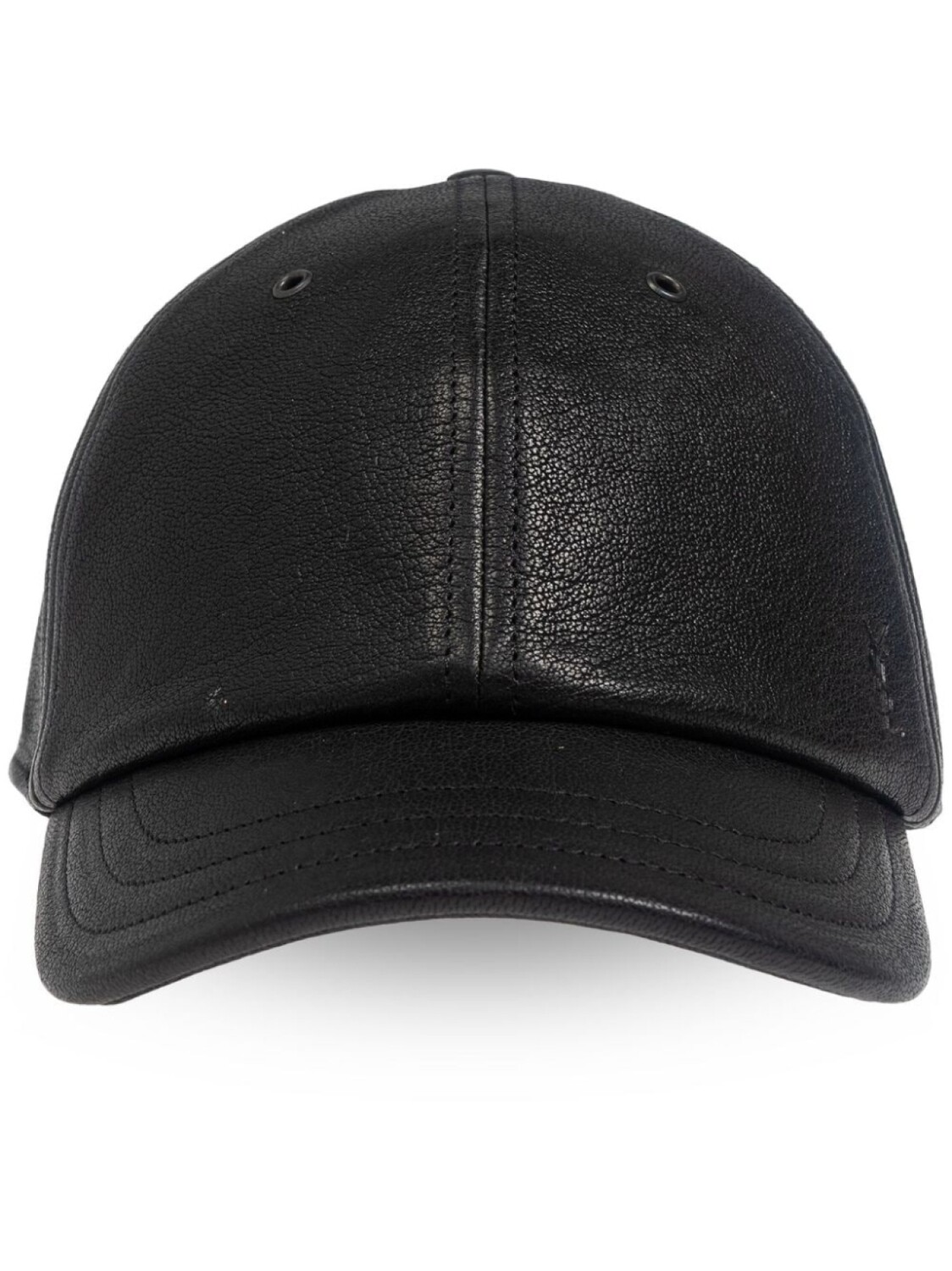 

Saint Laurent кожаная кепка, черный