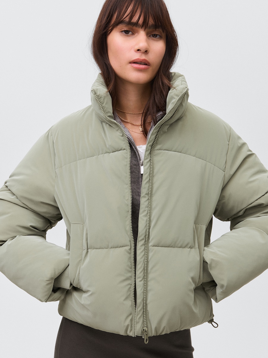 

Куртка межсезонная MANGO TEEN Anorak, пастельно-зеленый